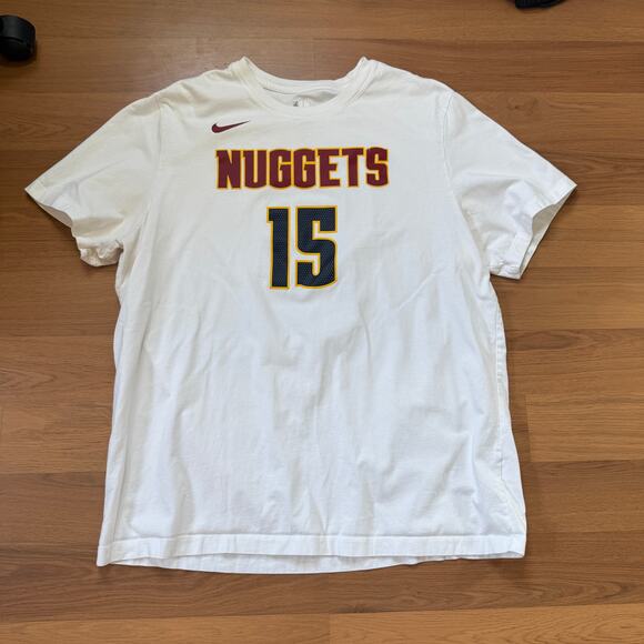 Men's The Nike Tee Nikola Jokic Denver Nuggets White Jersey NBA Shirt Sz 2XL XXL - Picture 1 of 6